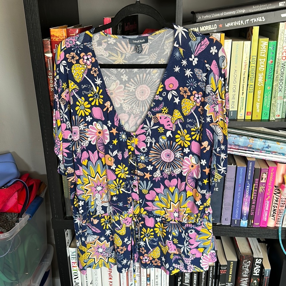 Modcloth Psychedelic Blouse - image 5